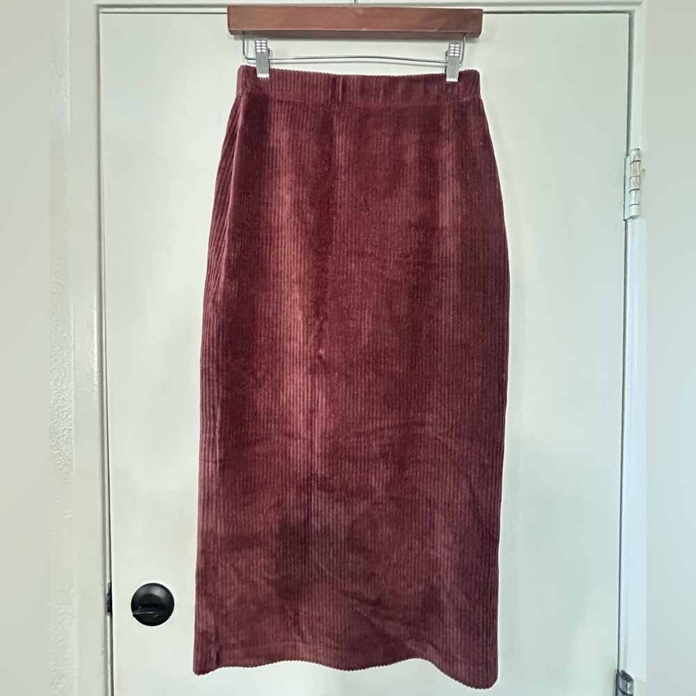 Free People Corduroy Midi Skirt